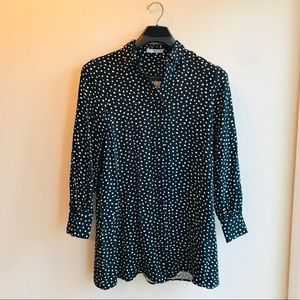 M.N.G. black and white T-shirt dress with pockets!